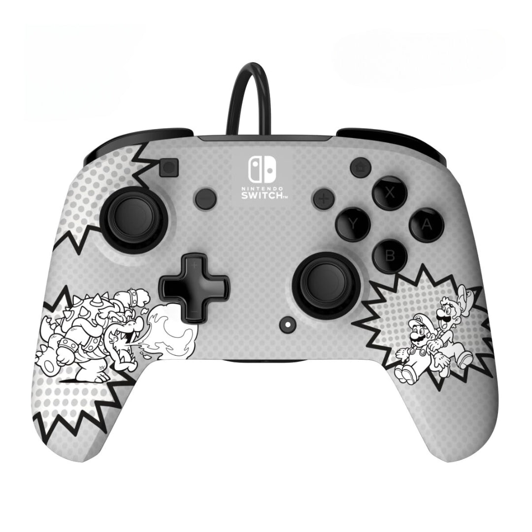 PDP Switch Rematch Manette filaire COMIC STRIP BROS Sous licence officielle Nintendo - Boutons, sticks, déclencheurs et palettes personnalisables - Manettes ergonomiques PDP Switch Rematch Manette filaire COMIC STRIP BROS Sous licence officielle Nintendo - Boutons, sticks, déclencheurs et palettes personnalisables - Manettes ergonomiques
